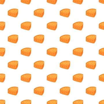 Cheese wedges seamless pattern for food background design Stock Illustration