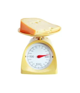 Cheese weighing Stock Photos