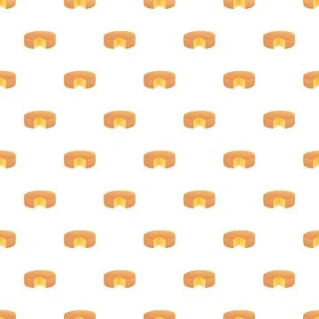 Cheese wheel pattern with an eaten slice イラスト素材