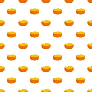 Cheese wheel seamless pattern illustrating dairy food background Stock Illustration