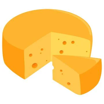 Cheese wheel. Vector illustration Stock Illustration