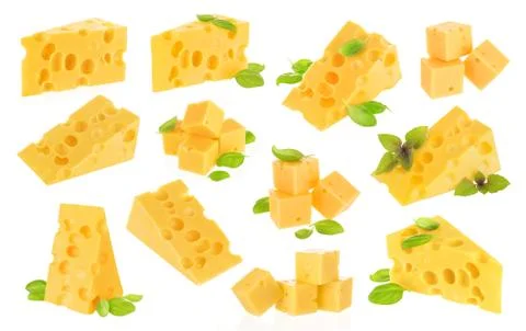 Cheese on white background Foto stock