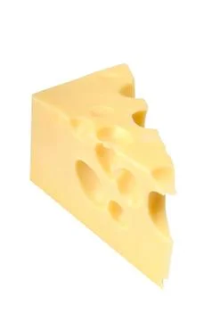 Cheese on white Stock Photos