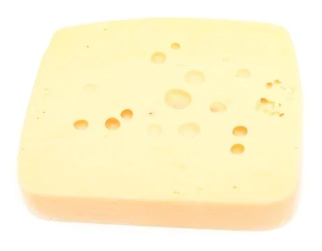 Cheese on white Stock Photos