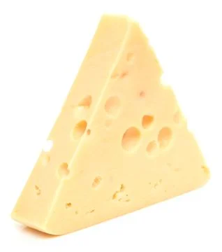 Cheese on white Stock Photos