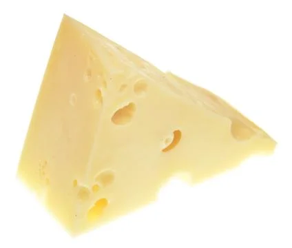 Cheese on white Stock Photos