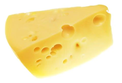 Cheese on white Stock Photos