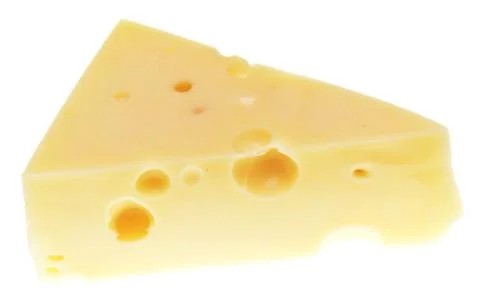 Cheese on white Stock Photos