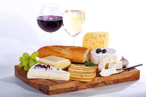 Cheese with wine Stock Photos