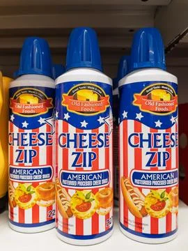 Cheese Zip: American Pasteurized Processed Cheese Snack 스톡 사진