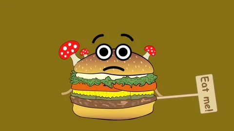 Cheeseburger on brown color Stock Footage 98299808