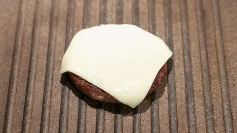 Cheeseburger Cooking Stock Footage 98499248