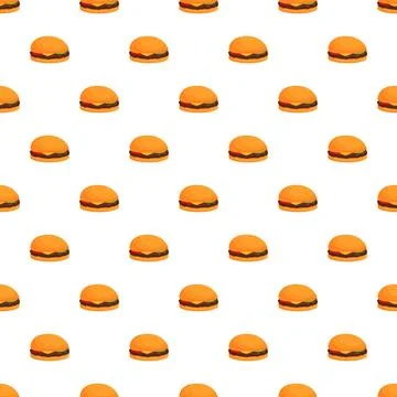 Cheeseburger icons creating a repeating fast food background Stock Illustration