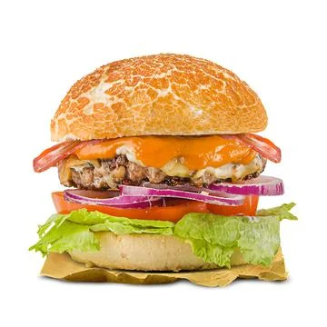 Cheeseburger isolated Stock Photos