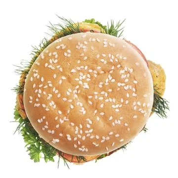 Cheeseburger isolated on white background Stock Photos