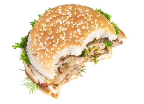 Cheeseburger isolated on white background Stock Photos