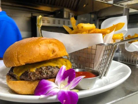 Cheeseburger in Lahaina Stock Photos
