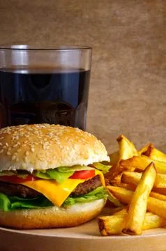 Cheeseburger menu Stock Photos