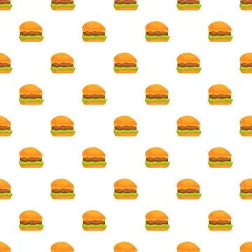 Cheeseburger pattern creating an appetizing fast food background Illustrazione stock