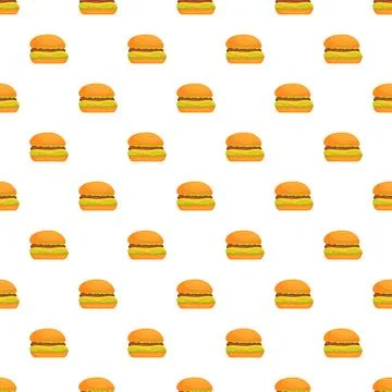 Cheeseburger pattern forming a delicious fast food background Stock Illustration