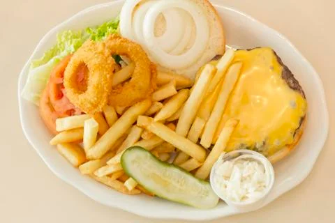 Cheeseburger Foto stock