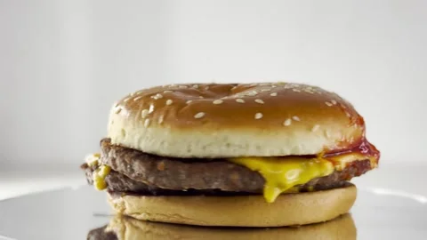 Cheeseburger Rotating 360 Degrees Vídeos de archivo 340185996