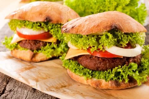 Cheeseburger time Stock Photos