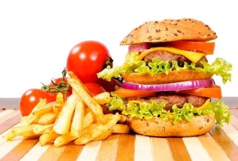 Cheeseburger time Stock Photos