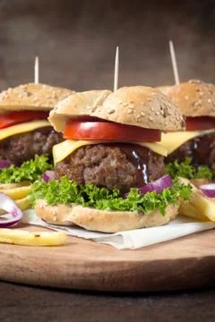 Cheeseburger time Stock Photos