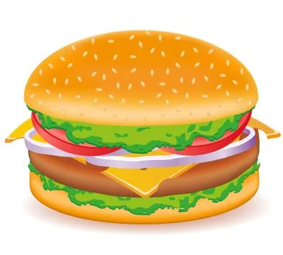 Cheeseburger vector illustration Stock Illustration