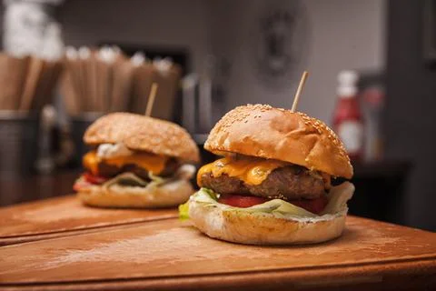 Cheeseburgers Stock Photos