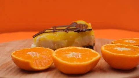 Cheesecake close up Video stock 261825647