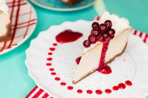 Cheesecake with cranberries Stock-Fotos