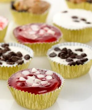 Cheesecake cups Stock Photos