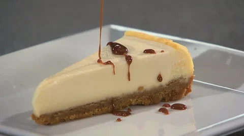 Cheesecake Drizzle 스톡 동영상 40340422
