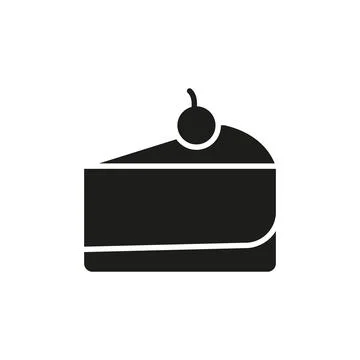 Cheesecake food beverage icon vector basic design simple and modern Stock Illustration