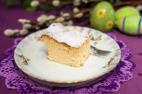 Cheesecake - homemade Easter cake Foto stock