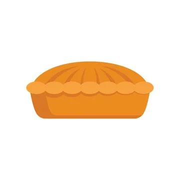 Cheesecake icon flat vector. Apple pie Stock Illustration