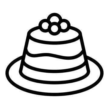 Cheesecake icon outline vector. Cheese cake Stock Illustration