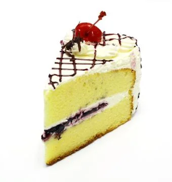 Cheesecake isolated on white Stock Photos