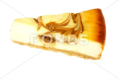 Cheesecake isolated on white Stock Photos