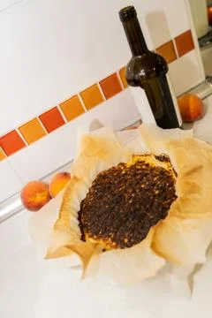Cheesecake in the kitchen Stock Photos