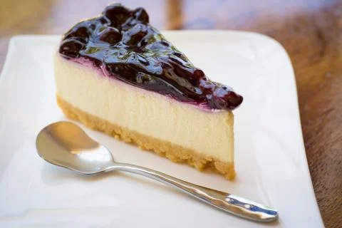 Cheesecake on a plate Stock Photos