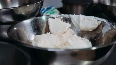 Cheesecake preparation process Stock Footage 120071139