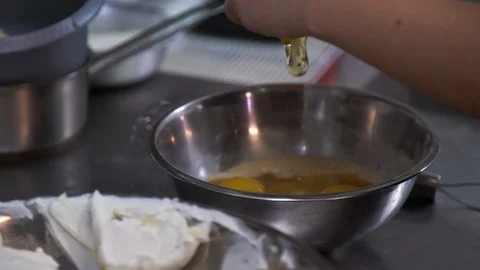 Cheesecake preparation process Stock Footage 120071148