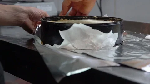 Cheesecake preparation process Stock Footage 120071725