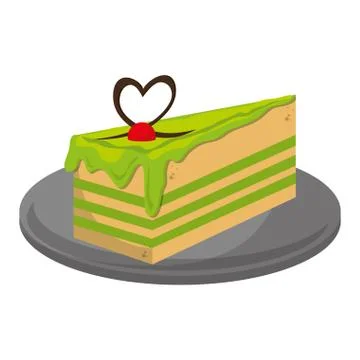Cheesecake slice icon 스톡 일러스트