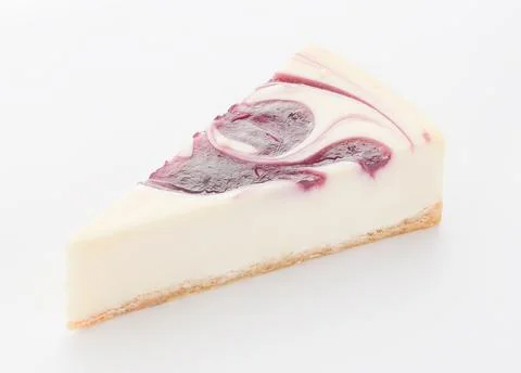 Cheesecake slice on a white background Stock Photos