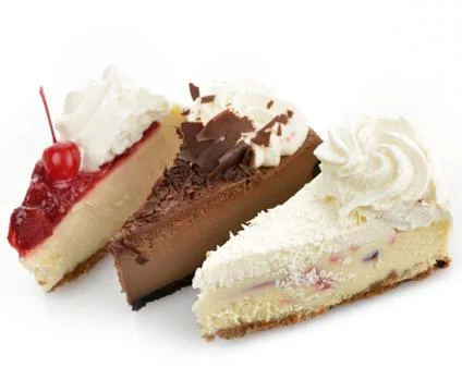 Cheesecake slices Stock-Fotos