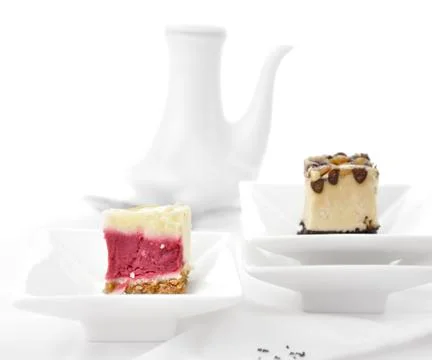 Cheesecake slices Stock Photos